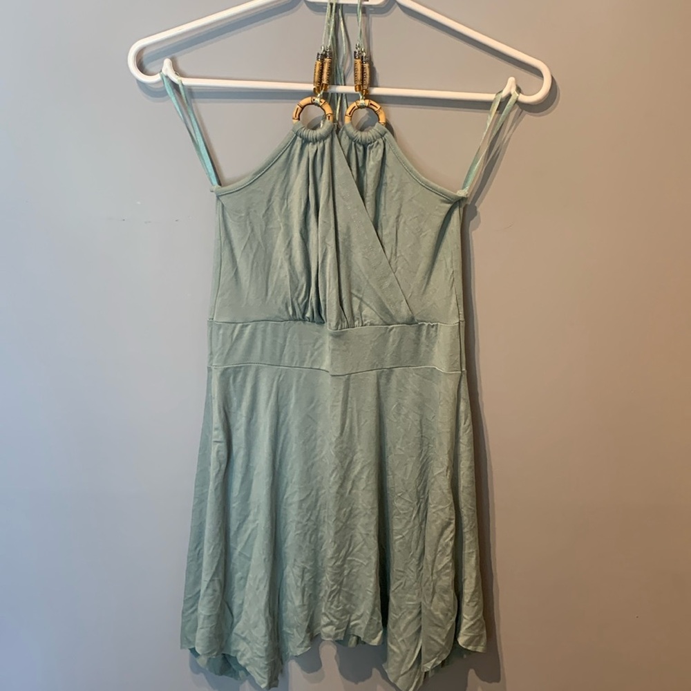Surfside Sage Green Boho Halter Top